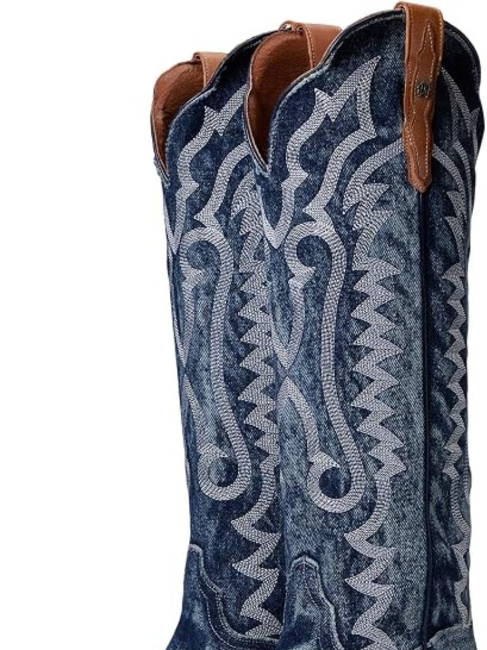Dan Post Boots Womens Denim Darlin Snip Toe Zippered Casual Boots - Picture 2 of 8